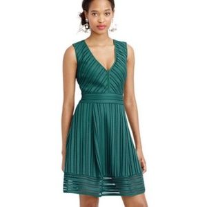 J. Crew Striped Eyelet Dress in Green Size 2
